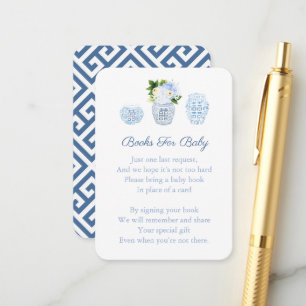 Build Baby's Library Chinoiserie Chic Baby Shower Enclosure Card