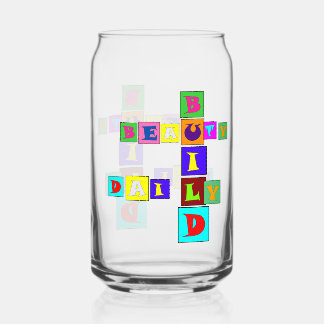 BUILD BEAUTY DAILY Drinkware Set Can Glass