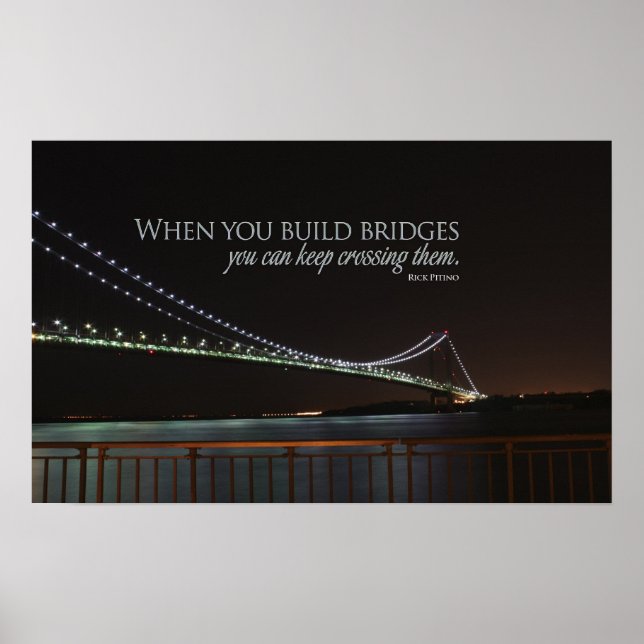 Build Bridges Motivational Poster (Front)