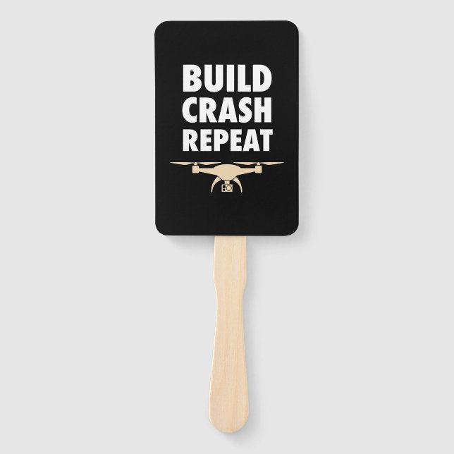 Build Crash Repeat Drone Hand Fan (Front)