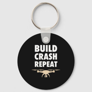 Build Crash Repeat Drone Keychain