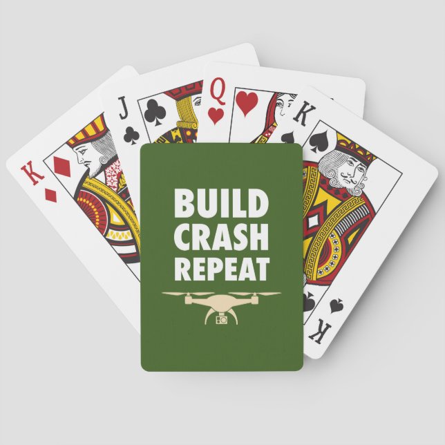 Build Crash Repeat Drone Playing Cards (Back)