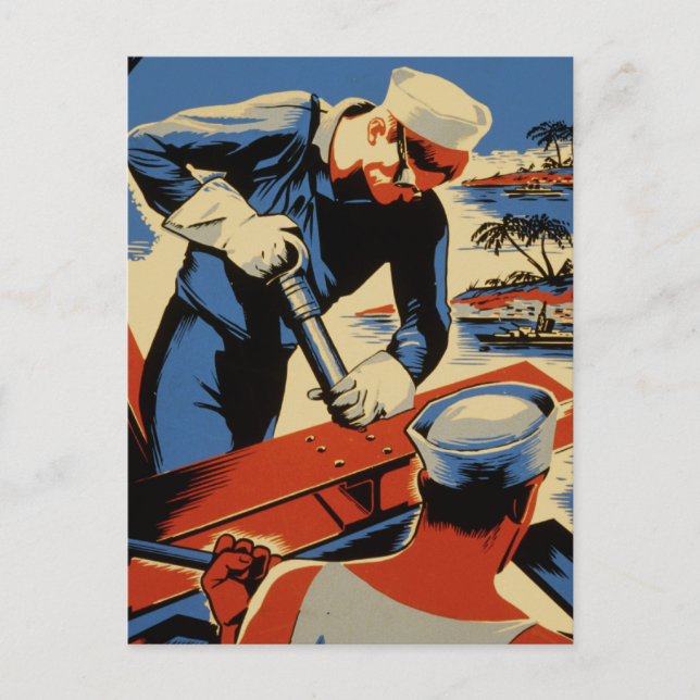 Build for your Navy Postcard (Front)