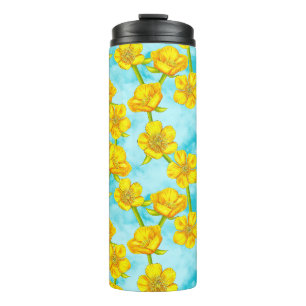 Build me up buttercup botanical illustration thermal tumbler