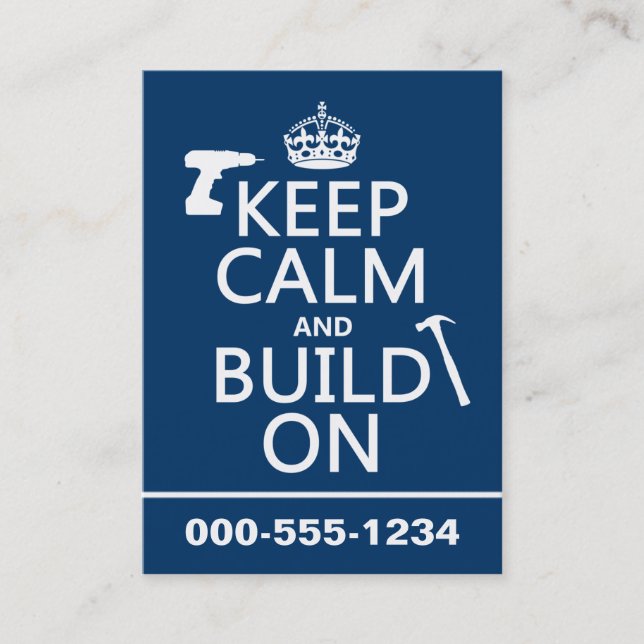 build-on.pngKeep Calm and Build On (any background Business Card (Front)