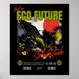 Build Our Eco Future – Solarpunk Zine Poster