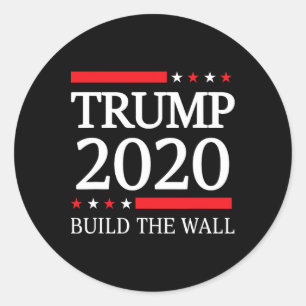 Build The Wall Vote Trump Campaign Classic Round Sticker