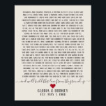Build this love from the ground up wedding anniver poster<br><div class="desc">Build this love from the ground up wedding anniversary gift. Wedding song decor. Great for a 65th wedding anniversary.</div>
