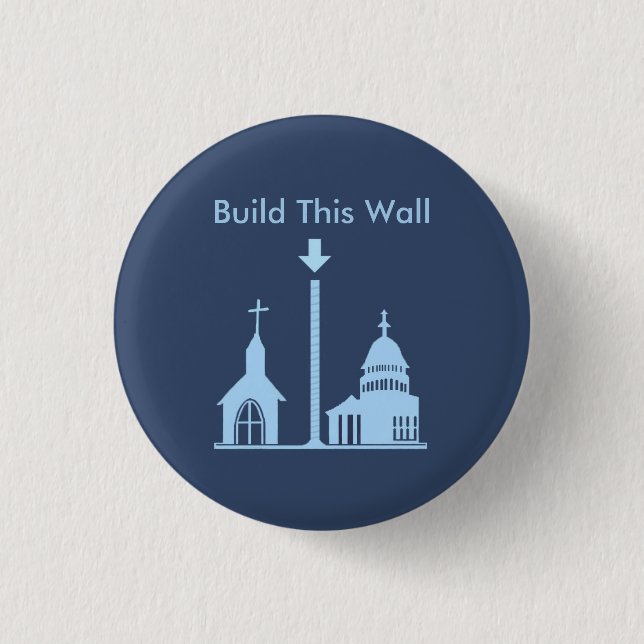 Build This Wall 1 Inch Round Button (Front)