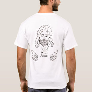 Build with Jesus Christian Faith Drawing T-Shirt