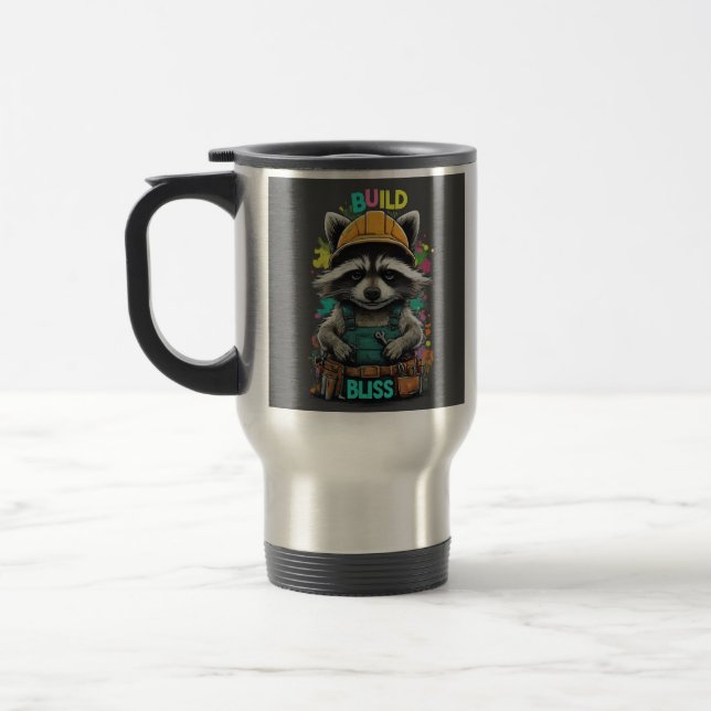 "Build Your Bliss" Travel Coffee Mug (Left)
