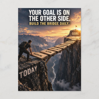 Build Your Success Bridge Invitation Postcard
