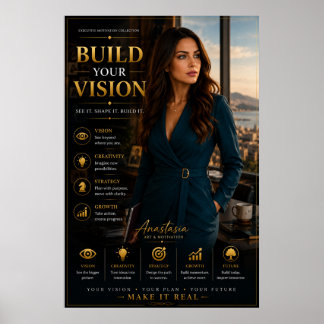Build Your Vision – Executive Motivation Office Poster