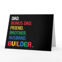 Builder Bonus Dad, Stepdad, Husband, Toy Bricks
