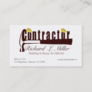 Builder Construction Contractor Business Card