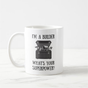 Builder Handyman Fix It Superhero Superpower Mug