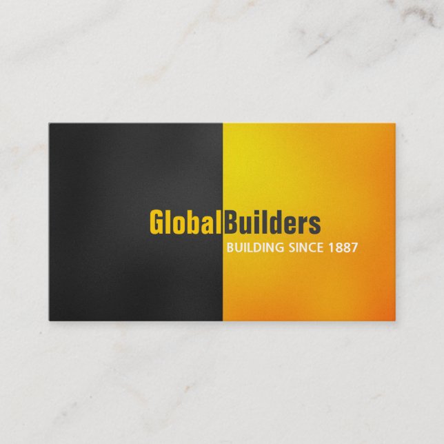 Builder Management General Contractor Business Card (Front)