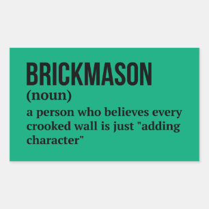Builder Mason Definition Design Sticker