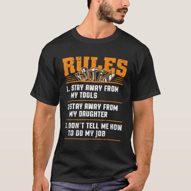 Builder Plumber Electrician Hammer Carpenter Techn T-Shirt (Front)