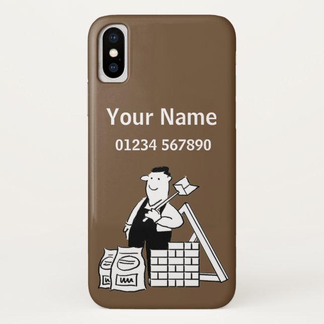 Builder Theme Cartoon Case-Mate iPhone Case (Back)