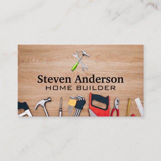 Builder Tools | Carpentry Business Card (Front)