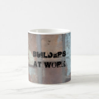 Builders at work mug