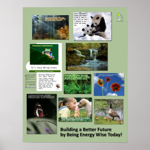 conserve energy for brighter future poster