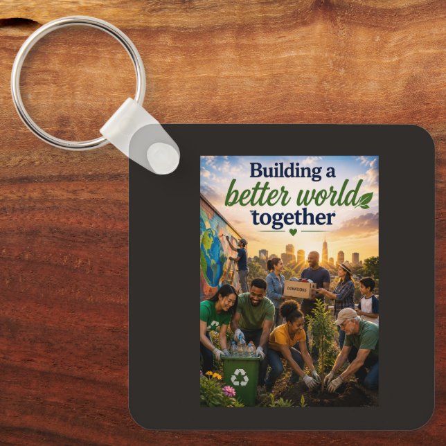 Building a Better World Together Keychain (Front)