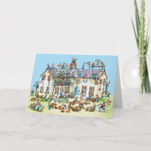 Building a House  -  Children's Greeting card