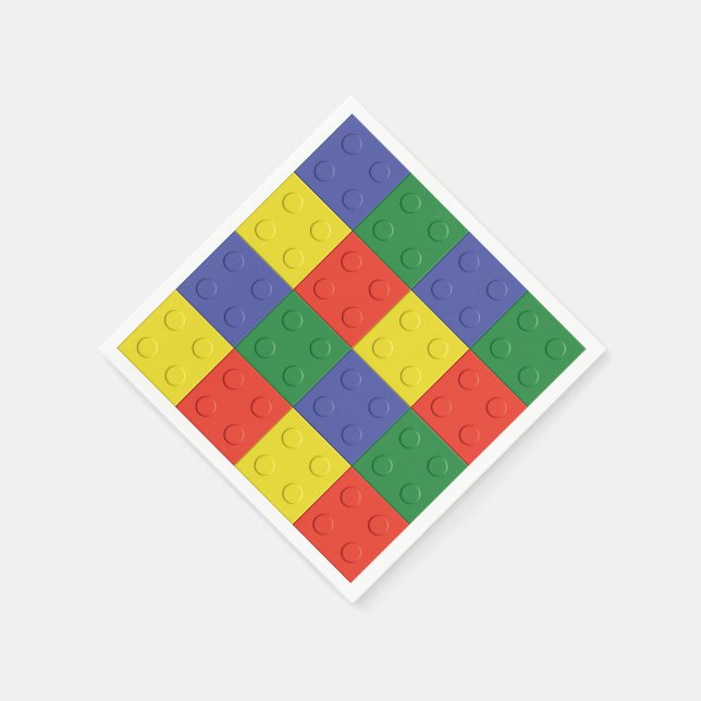 Building Blocks and Bricks Party Napkins (Corner)
