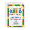 Building Blocks Birthday Invitation Bricks Party