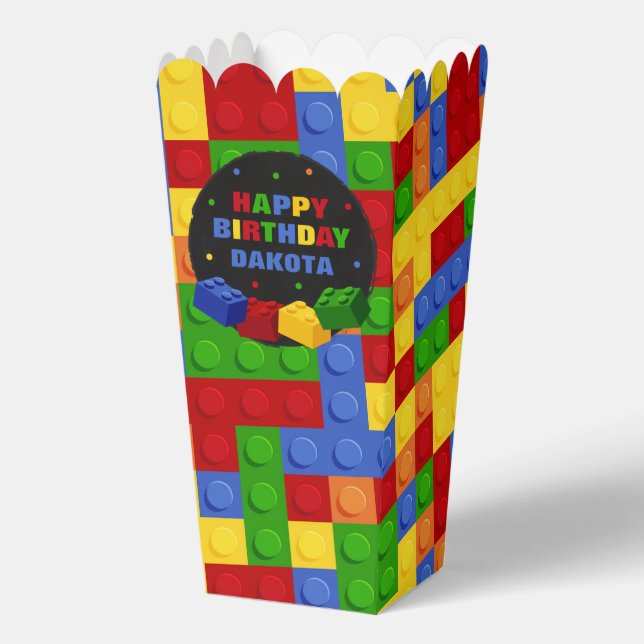Building Blocks Boy Birthday Brick Party Favour Bo Favor Box (Front)