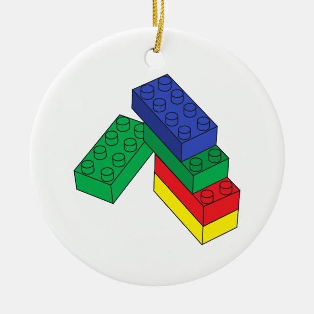Building Blocks Ceramic Ornament (Front)