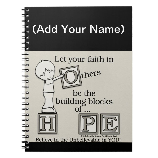 Building Blocks of HOPE-Personalize Notebook (Front)