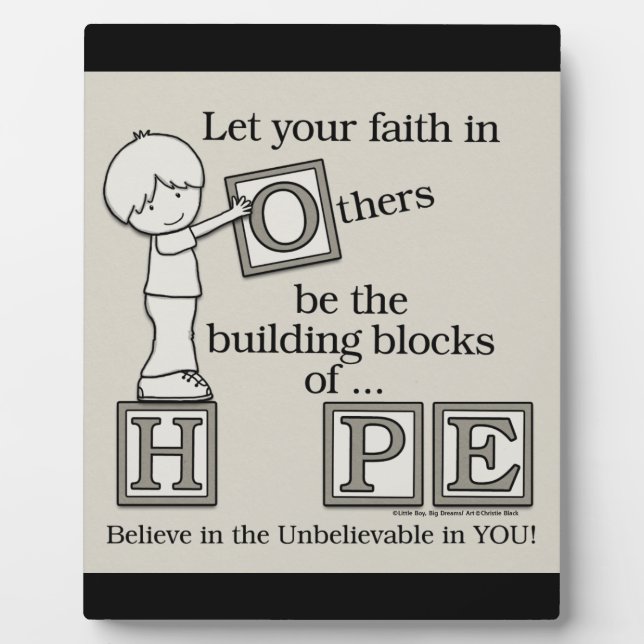 Building Blocks of HOPE Plaque (Front)