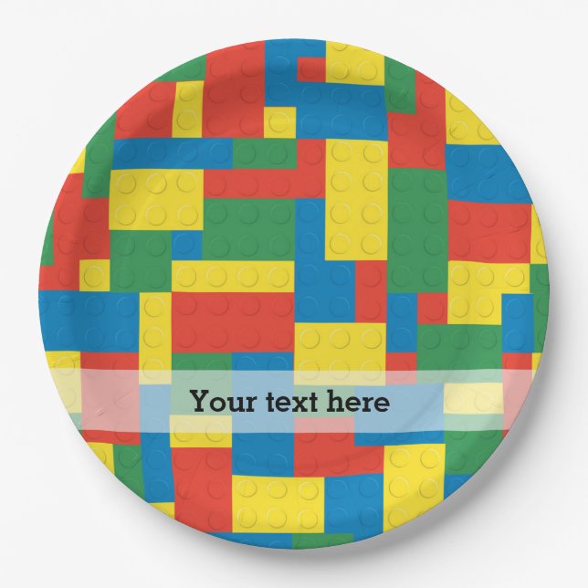 Building blocks paper plate (Front)