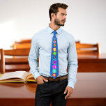 Building Blocks Personalized Colors Teacher Tie<br><div class="desc">A modern tie featuring colorful building blocks with a teacher or other personal texts. You can also customize,  drag or delete the block images.</div>
