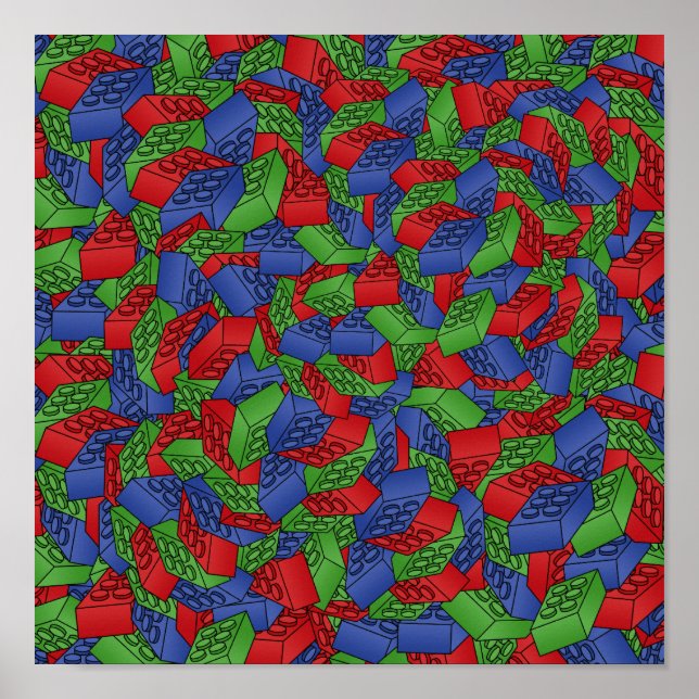 Building blocks Poster POP ART (Front)