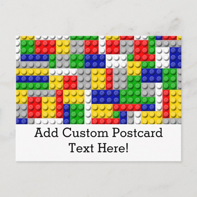 Building Blocks Primary Colour Boy's Birthday/Part Postcard (Front)