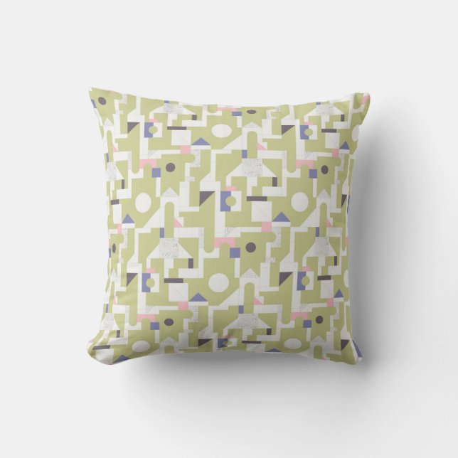 Building Blocks Throw Pillow (Front)