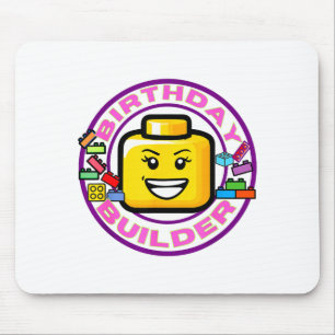 Building Brick Birthday Builder Blocks Bricks Figu Mouse Pad