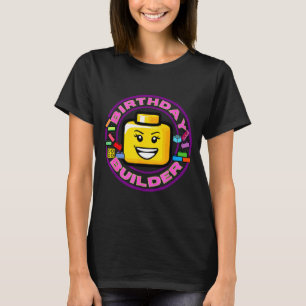 Building Brick Birthday Builder Blocks Bricks Figu T-Shirt