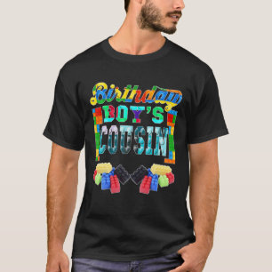 Building Brick Blocks Cousin Of Birthday Boy B-Day T-Shirt