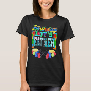 Building Brick Blocks Father Of Birthday Boy B Day T-Shirt