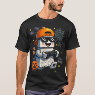 Building Brick Boo Game Controller Halloween  T-Shirt