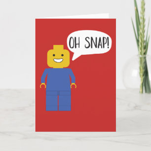 Building Brick Toy Figure Belated Birthday Card