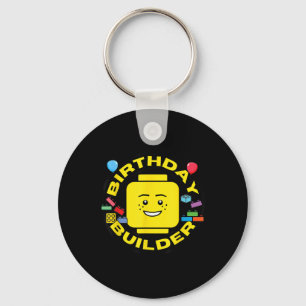 Building Bricks Birthday Builder Blocks Figure Keychain