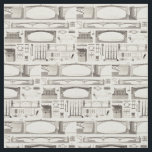 Building Bridges Fabric<br><div class="desc">A 19th century science and engineering poster of bridges</div>
