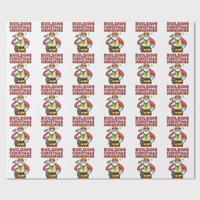 Building Christmas Memorie Family Matching 2025 Wrapping Paper (Flat)