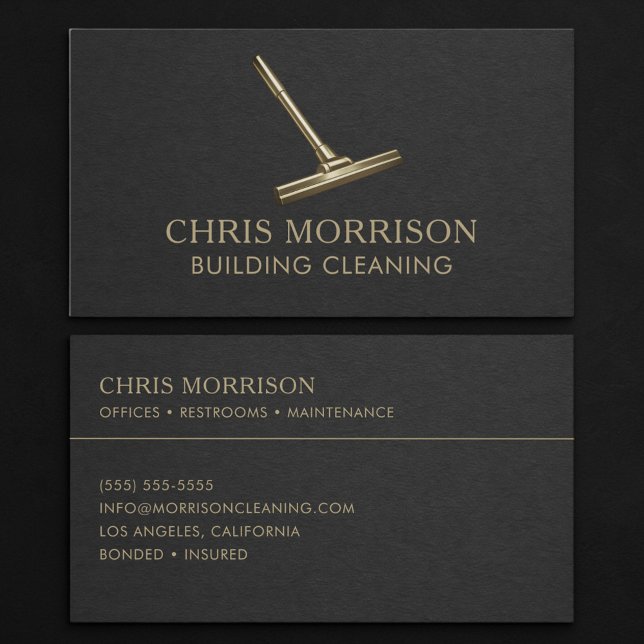 Building Cleaning Services Professional Business Card (Creator Uploaded)